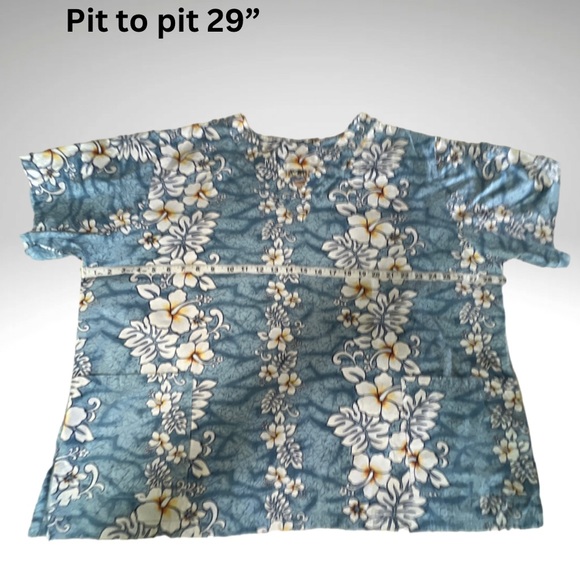 Hawaiian Togs Medical Scrub Pullover Floral Print Top Size 2X - Picture 6 of 16